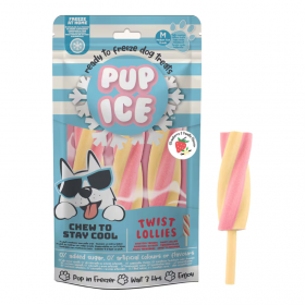 Ледена близалка за кучета с ягода и ванилия 3 броя  Pup Ice Twist Lollies Strawberry & Vanilla  за подпомагане здравето на зъбите